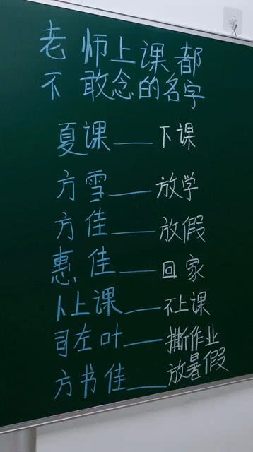 老师上课都不敢念的名字,你敢吗 