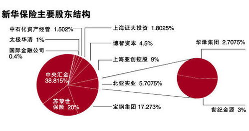 新华人寿保险股份有限公司有哪些股东，他们的资产比例是多少？