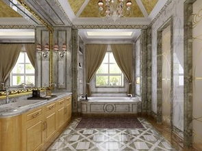 2017美式风格的浴室门效果图 房天下装修效果图 