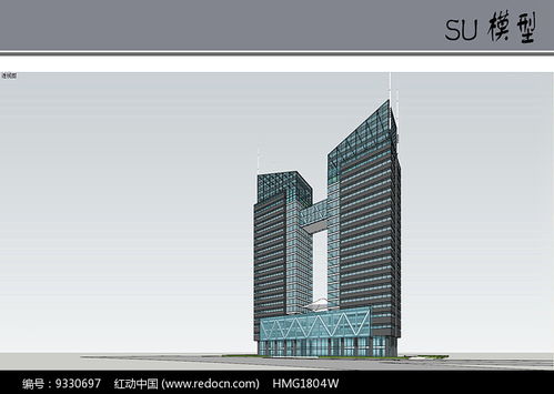 双子办公大厦模型