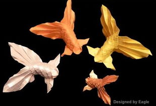 折纸大全图解之折纸金鱼的制作教程 