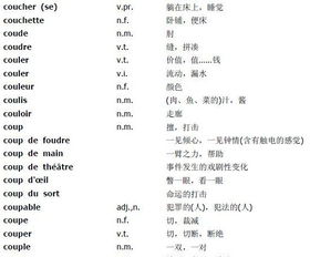 法语TEF考试必备词汇 47