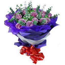 22枝紫玫瑰,尤加利 22枝紫玫瑰,尤加利哪里买 22枝紫玫瑰,尤加利代表什么意思 ,鲜花蛋糕连锁 