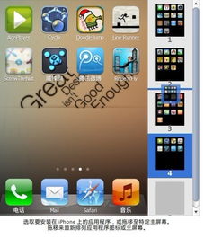 怎么移动我iphone上的软件的页面 是把整个页面的顺序改变 求图片 