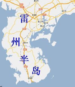 雷州半岛区域图