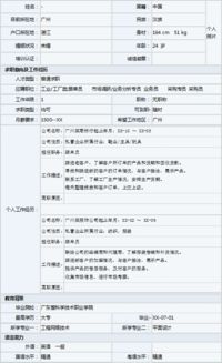 工程网络技术专业简历表格模板示例