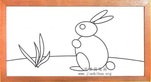 卡通兔子简笔画步骤图解 