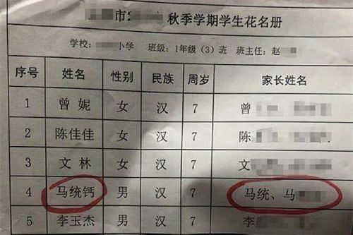 孩子名字中共有8条 鱼 ,老师尴尬不好点名,在同学中也火了