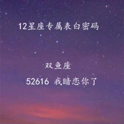 专属12星座的表白密码,快拿去表白吧