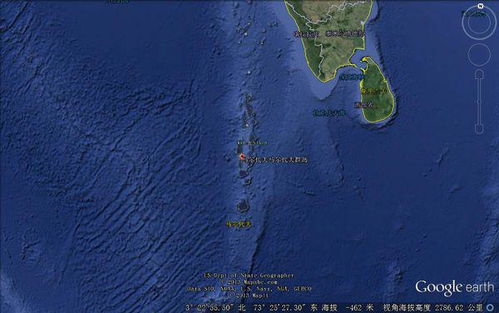 马尔代夫卫星地图 马尔代夫地图上的位置