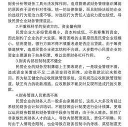 中小企业财务管理存在的问题及对策毕业论文