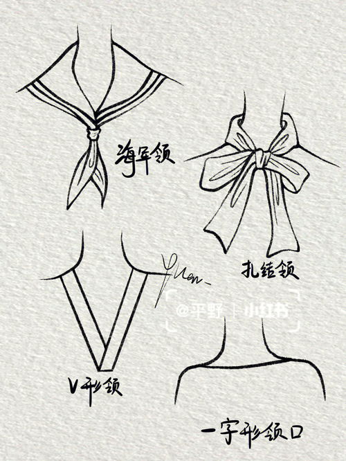 服装设计 各领型合集 附名称 
