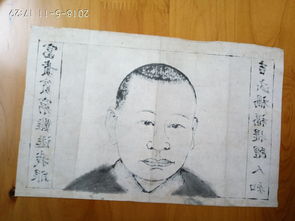 民国算命先生自画像一幅, 33x15cm 目慈面善,传神之极 