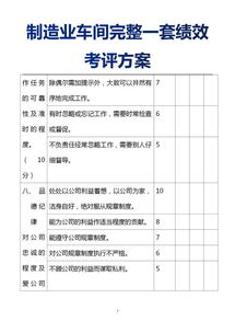 车间考核方案模板(车间考核办法)