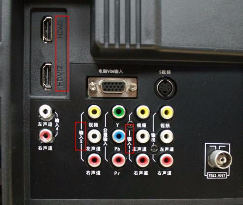 液晶电视接机顶盒的接口