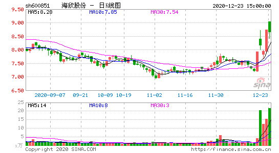 请大家分析一下海欣股份(600851)