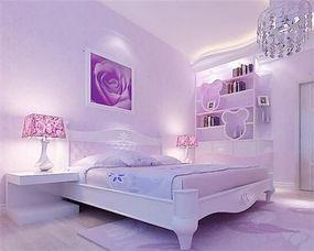淡紫色卧室装修效果图 淡紫色卧室圆您浪漫的少女梦