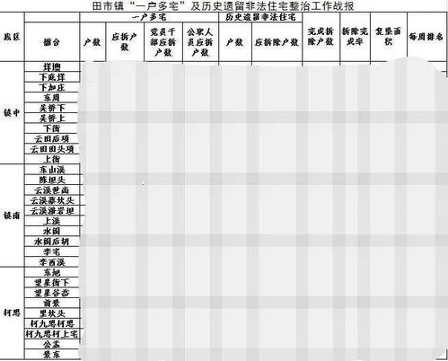 田市镇 紧咬目标 紧盯进度 全速推进 一户多宅 整治