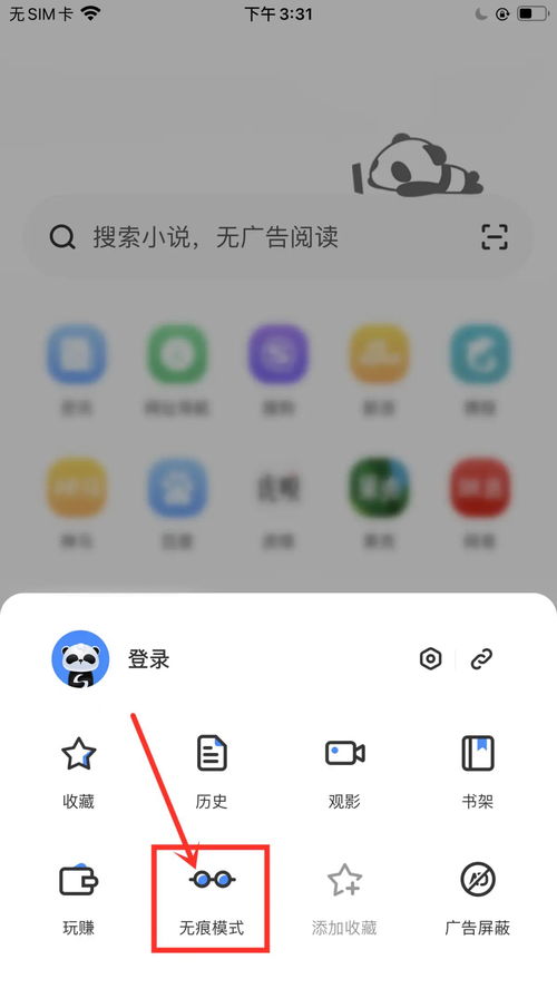 如何在熊猫浏览器中使用无痕模式