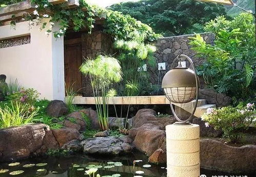 想要庭院有氛围感,可参考这些设计案例 鱼池 