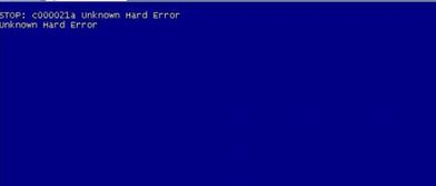 "；shop：c000021a unknown Hard Error是什么意思