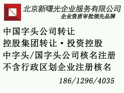 中字头公司设立注册要求 国字头公司核名注册 