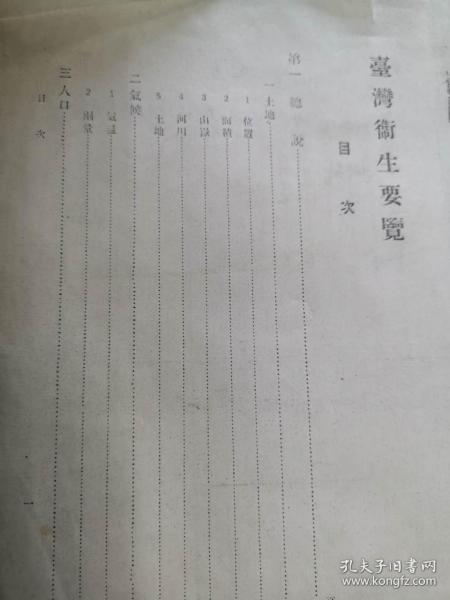 台湾卫生要览 日占时期日文原版资料复印