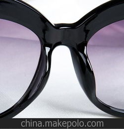 2015新款时尚百搭 超大框带花太阳镜女士墨镜沙滩旅游太阳眼镜