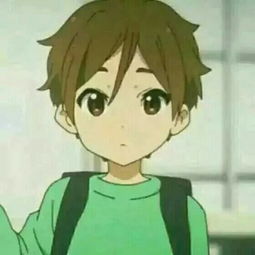 一部日本动画有个人物是个小男孩棕色头发 棕色眼睛 绿色衣服 还有一个小女孩 黑色头发 QQ上的人都用来当头像就是下面这个图片 