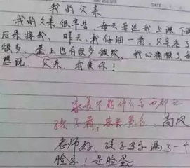 小学生作文写成这样 老妈气得吐血,老师看得干瞪眼