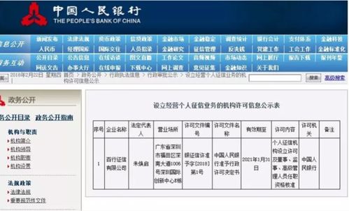 首张个人征信牌照获批的是哪个公司 