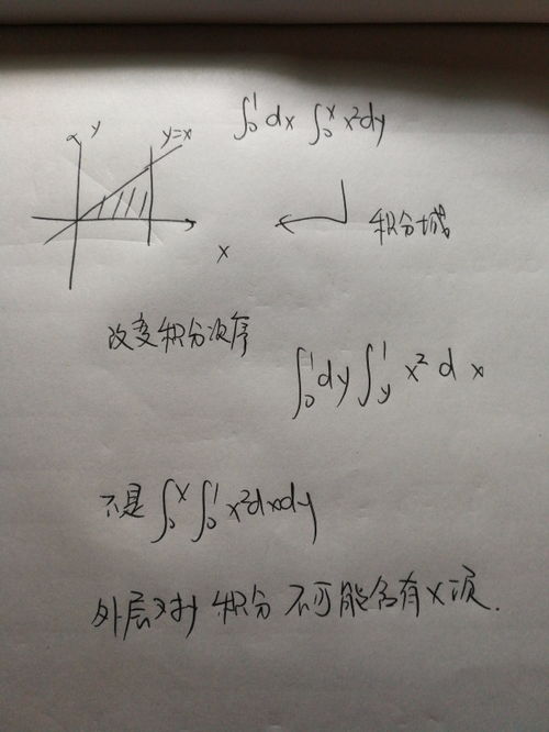 请问这两个积分的为什么算出来不想等 这样的位置不能调换吗 理由是什么 最好详细点 