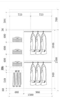 1.5米衣柜格局大全