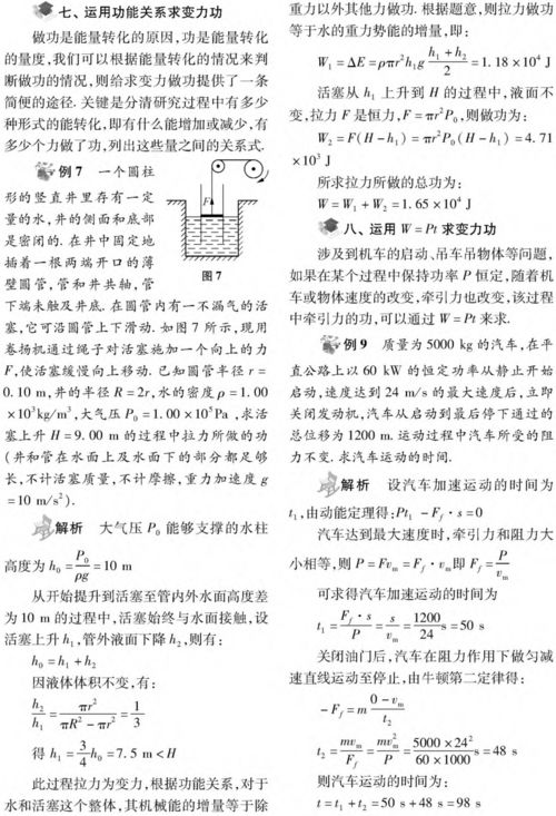 高中物理 求变力做功的8种方法 