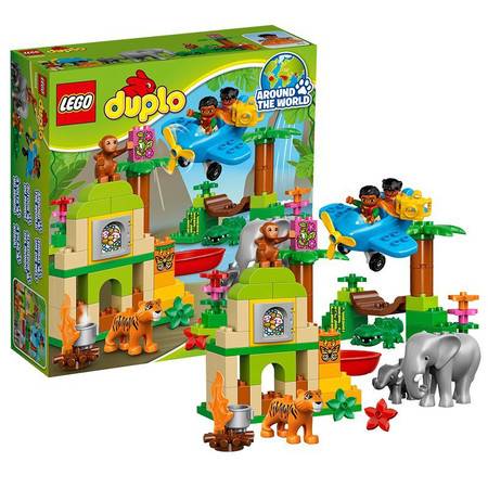 新品乐高LEGO得宝系列10804丛林动物大颗粒趣味益智积木