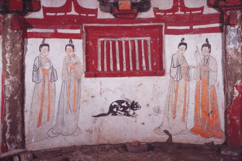 契丹和女真的宠物 辽金墓葬壁画中的猫和狗