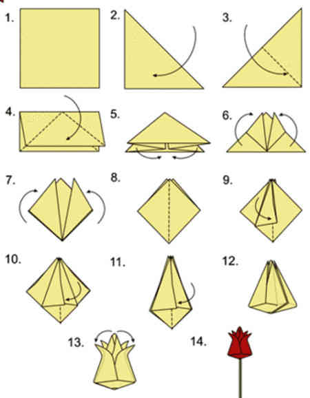 折纸大全 简单的玫瑰花折纸