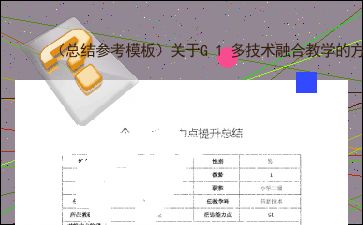 总结参考模板 关于G1多技术融合教学的方法与策略的个人总结 0 