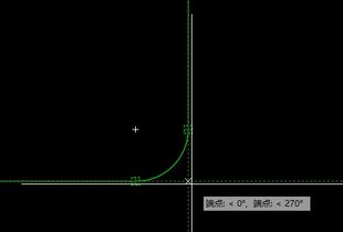 cad外形有R角的九十度直角交点处,如果要po画点 ,怎么捕捉那个九十度直角点 ,,,看图 