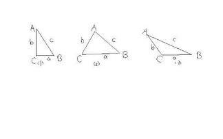 在△ABC中，BC=a，AC=b，AB=c.若不是直角，类比勾股定理猜想锐角和钝角三角形中a方+b方与c方的关系，并证明