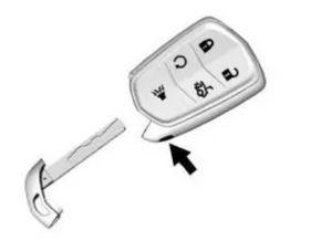 凯迪拉克车钥匙电量不足时,如何用机械钥匙开门 