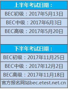 bec商务英语考试报名时间？BEC考试报名官网