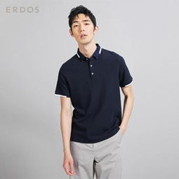 鄂尔多斯ERDOS 春夏撞色纯棉男POLO衫小翻领短袖男T恤下摆开叉简约休闲