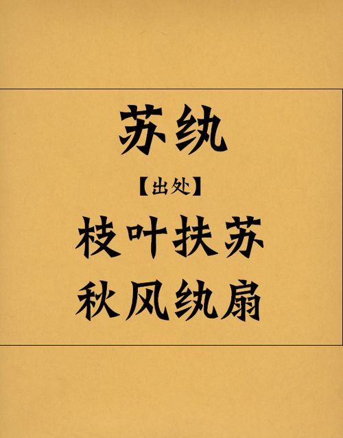 相信这些名字总有一款你中意