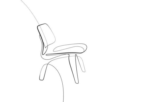 一笔画出10张椅子设计 巴黎团队用简约线条勾勒经典名椅