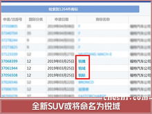 福特全新SUV命名锐域 年内上市 搭2.0T 8AT