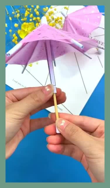 手工制作的古风小雨伞,做起来超简单,成品很漂亮哦 