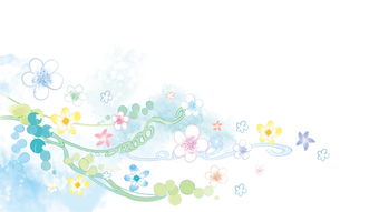 彩色淡雅清新水彩花朵PPT背景图片下载 PPT宝藏 