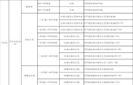 前方高能 期末考试安排终于出来了呢 