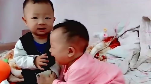 两个小宝宝天天都要打架,一不注意两个人就互咬,这画面太残酷了 